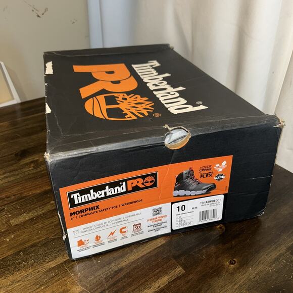 New Man's Boots Timberland PRO Morphix 6" Composite Safety Toe Waterproof Size10 - Picture 2 of 10